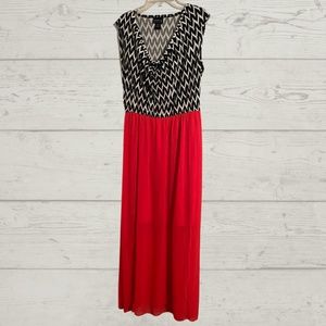 Chevron & Burnt Orange Dress